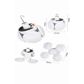 5 Kanatlı Bahçe Aydınlatma Led Askılı Solar Güneş Enerji Usb Sarjlı