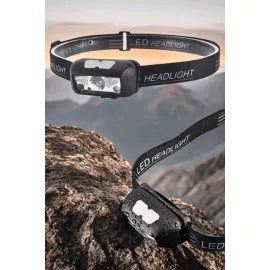 Kafa Lambası Kamp Lambası Sensörlü Şarjlı Ayarlanabilir