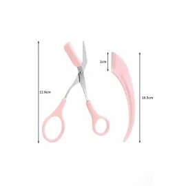 Taraklı Kaş Makası Ve Ustura Seti Kaş Düzeltme Makası Kaş Bıyık Alma Aleti