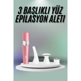 Yüz, Kaş ve Tüm Vücut Epilasyon Aleti3 Başlıklı Epilatör Tüm Cilt Tiplerine Uygun