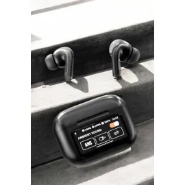 Kablosuz Bluetooth Kulaklık Ekranlı Uzun Şarj Süreli ANC Destekli