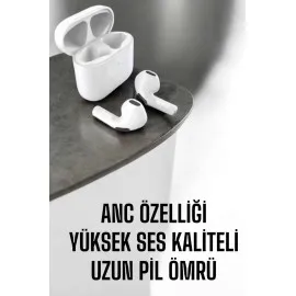 Yeni Nesil Pro Bluetooth Kulaklık Uzun Pil Ömrü Beyaz