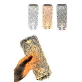 Yeni Nesil Modern Kristal Masa Ve Gece Lambası Dokunmatik Renk Değiştirebilen