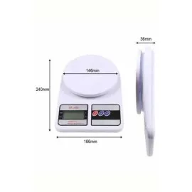 Mutfak Tartısı Dijital Göstergeli Hassas Tartı 10 Kg Kapasiteli