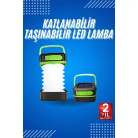 Kamp Lambası Katlanabilir Lamba Solar Şarjlı Led Lamba El Fenerli