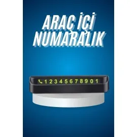Araç İçi Numaratör Numaralık Oto Cam Kartı Fosforlu Numaratör