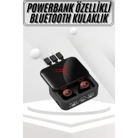 Kablosuz Bluetooth Kulaklık Powerbank Özellikli Göstergeli Hd Mikrofon
