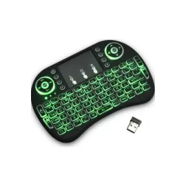 Işıklı Kablosuz Mini Klavye ve Dokunmatik Mouse Seti Türkçe Kablosuz