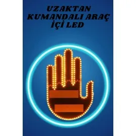 Pilli Led Işık Araç Camı İçin Uzaktan Kumandalı El Simgesi
