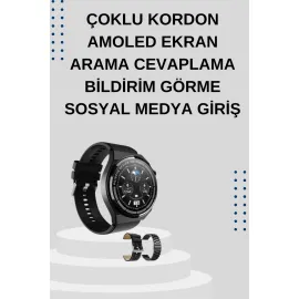 Yeni Nesil Sesli Görüşme Akıllı Saat Ve Powerbank Çoklu Şarj Girişli Bluetooth Kulaklık Nabız Ölçer