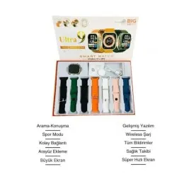 Akıllı Saat Bluetooth Bağlantılı 2.09 İnç Hd Ekran Ve Çok Yönlü Sağlık Takibi