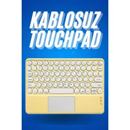 Bluetooth Touchpad Klavye Ultra İnce Taşınabilir Q Klavye