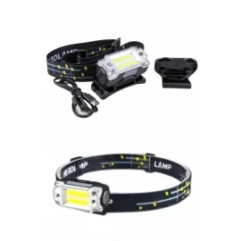 Yüksek Işıklı Şarjlı ve Sensörlü LED Kafa Lambası Kamp Lambası