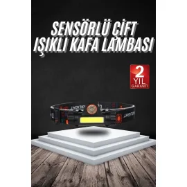 Kafa Lambası Çalışma Işığı Süper Parlak Mıknatıslı Lityum Lion Pilli