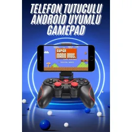 Joystik Gamepad Bluetooth Telefon Tutucu Oyun Kolu Telefon Android Uyumlu