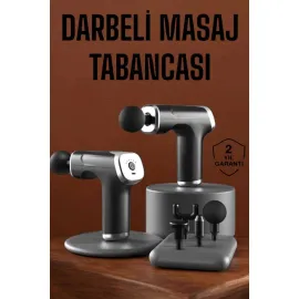 4 Başlıklı Darbeli Şarjlı Masaj Aleti Tabancası Kablosuz