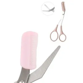 Kavisli Kaş Kirpik Düzeltici Bıyık Alma Taraklı Kaş Makası Yüz Bakım Seti Makas