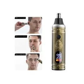 Profesyonel Saç Sakal Vücut Kulak ve Burun Tıraş Makinesi 3 Başlıklı