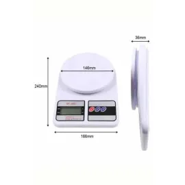 Mutfak Tartısı Dijital Göstergeli Hassas Tartı 10 Kg Kapasiteli