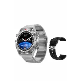 Akıllı Saat Çelik Kordonlu Amoled Ekran Android Ve İos Uyumlu Çağrı Cevaplayabilen