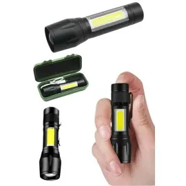 Uzun Menzilli Şarjlı El Feneri Uzun Ömürlü Led Işık Lamba