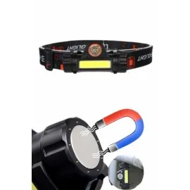 Kafa Lambası Çalışma Işığı Süper Parlak Mıknatıslı Lityum Lion Pilli