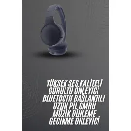 Kablosuz Bluetooth Kulaklık Kulak Üstü Ayarlanabilir Uzun Ömürlü