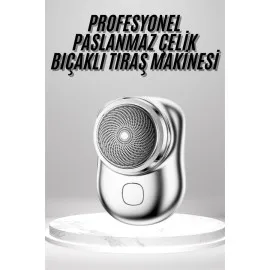 Mini Sıfır Sakal Yanak Tıraş Makinesi Usb Şarjlı Sıfır Sakal Taşınabilir Korumalı