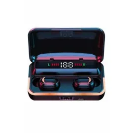 Bluetooth Kulaklık Dijital Şarj Göstergeli Powerbankli Bass Özellikli Kablosuz Kulakiçi 5.1 Mikrofonlu