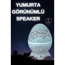 Dinozor Yumurtası Gece Masa Lambası Bluetooth Hoparlör 14 Renk Seçeneği