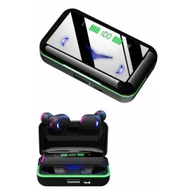 Extra Bass Kablosuz Kulaklık Işıklı Bluetooth Kulaklık Powerbank Özellikli