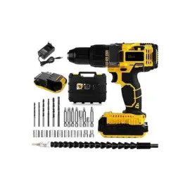 Profesyonel Çift Bataryalı Akülü Vidalama Şarjlı Matkap 24 Parça