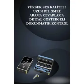Bileklikli Amoled Ekran Akıllı Saat Ve Dijital Göstergeli Kablosuz Bluetooth Kulaklık Anc/ Enc