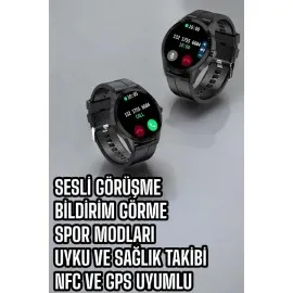 Akıllı Saat Sesli Görüşme Bluetooth Bağlantılı 3 Kordonlu