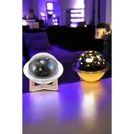 Hava Nemlendirici Masa Ve Gece Lambası Usb Projeksiyon Aromaterapi