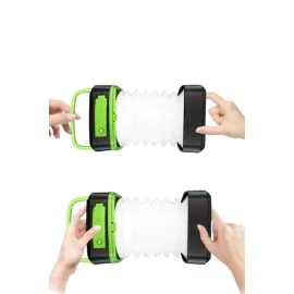 Katlanabilir Kamp Lambası Akordiyon Lamba Şarjlı 3 Kademeli Solar