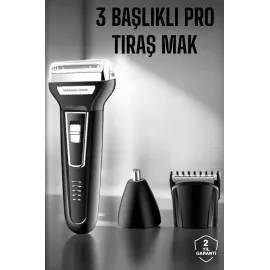 3 Başlıklı Kulak Ve Burun Tıraş Makinesi Erkeklere Özel