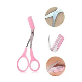 2'li Kaş Bakım Seti Taraklı Kaş Makası Ve Kaş Usturası Kaş Şekillendirici