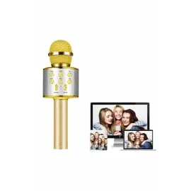 Karaoke Mikrofon Bluetooth Bağlantılı Aux Girişli Uzun Pil Ömrü Yüksek Ses Kaliteli