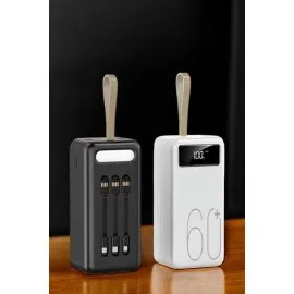 Powerbank 60.000 Mah Dijital Göstergeli 4 Portlu Taşınabilir