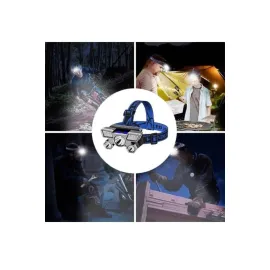 5 LED Far Şarj Edilebilir Güçlü Kafa Lambası Kamp Lambası 4 Modlu (Kopya)
