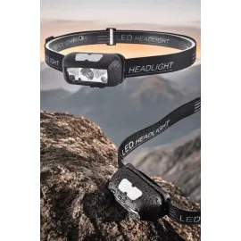 Kafa Lambası Kamp Lambası Sensörlü Şarjlı Ayarlanabilir