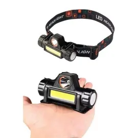 Kafa Lambası Çalışma Işığı Süper Parlak Mıknatıslı Lityum Lion Pilli