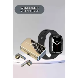 Powerbank Bluetooth Kulaklık Ve Yeni Model Akıllı Saat Seti Anc Özelliği Dokunamatik