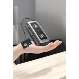 Kablolu Bluetooth Kulaklık Kulak İçi Stereo Mikrofonlu Dijital Göstergeli