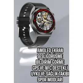 Bluetooth Bağlantılı Akıllı Saat Tüm Telefonlara Uyumlu Değiştirilebilir Kordon