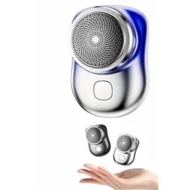 Kablosuz Tıraş Makinesi Günlük Hızlı Taşınabilir Şarjlı Yuvarlak Paslanmaz Çelik