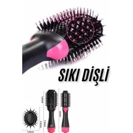 Saç Şekillendirici Ve Saç Düzleştirici Fön Tarağı Tarak Fırça 1200W Saç Kurutma