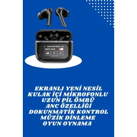 Ekranlı Yeni Nesil Pro Kulaklık Ve Akıllı Saat Kampanyası Kulak İçi Mikrofonlu