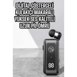 Kablolu Bluetooth Kulaklık Kulak İçi Stereo Mikrofonlu Dijital Göstergeli